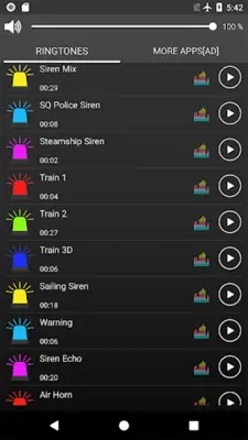 Loud Siren Ringtones android App screenshot 5