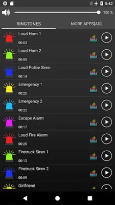 Loud Siren Ringtones android App screenshot 6